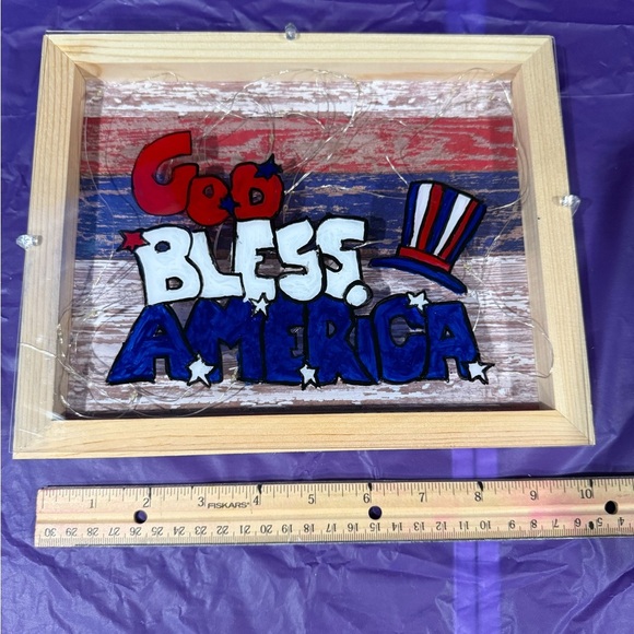 Patriotic Wall Art with Red, White, and Blue Design - Picture 5 of 6